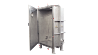 Large cube aluminum vacuum chamber, open door