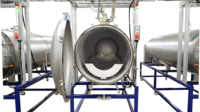 front view of Multi-chamber vacuum curing system with open chamber door