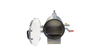 12" X 18" Horizontal Vacuum Chamber, front view, open lid